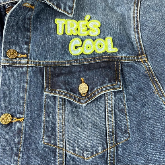 Sandrine Rose Free People Collab Tres Cool Oversized Jean Jacket Size Large - Picture 9 of 9